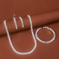 Hot African White Bride Jewelry Set New Fashion Dubai Necklace Set Suitable for Women's Party Wedding Dress Accessories Set