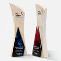 Custom New Design Crystal Marble Sales Record Award 3d Print Trophy for Business Gifts