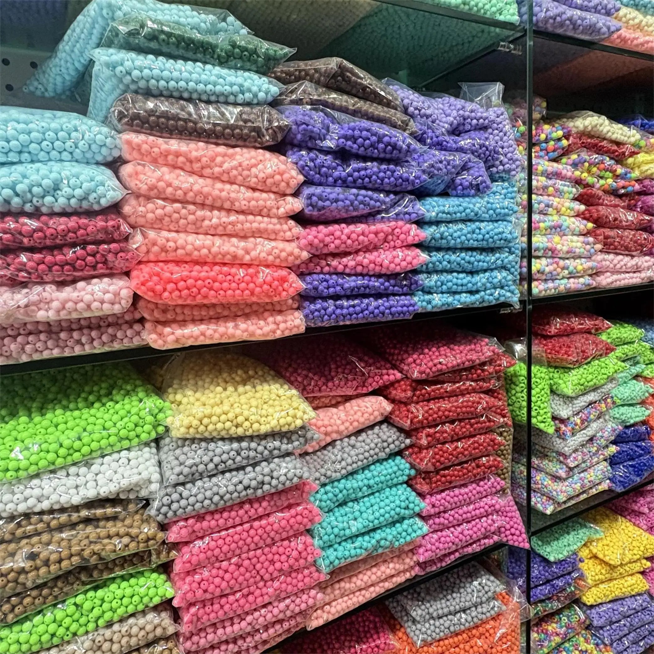 CJ Factory Direct Sales Multi-color Rubber Beads Loose Beads DIY Handmade