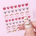 Factory Wholesale 3D Nail Art 5D Emboss Stickers Self-Adhesive Colorful Plastic Spots Letters Jelly Sticker Design for Nail Art
