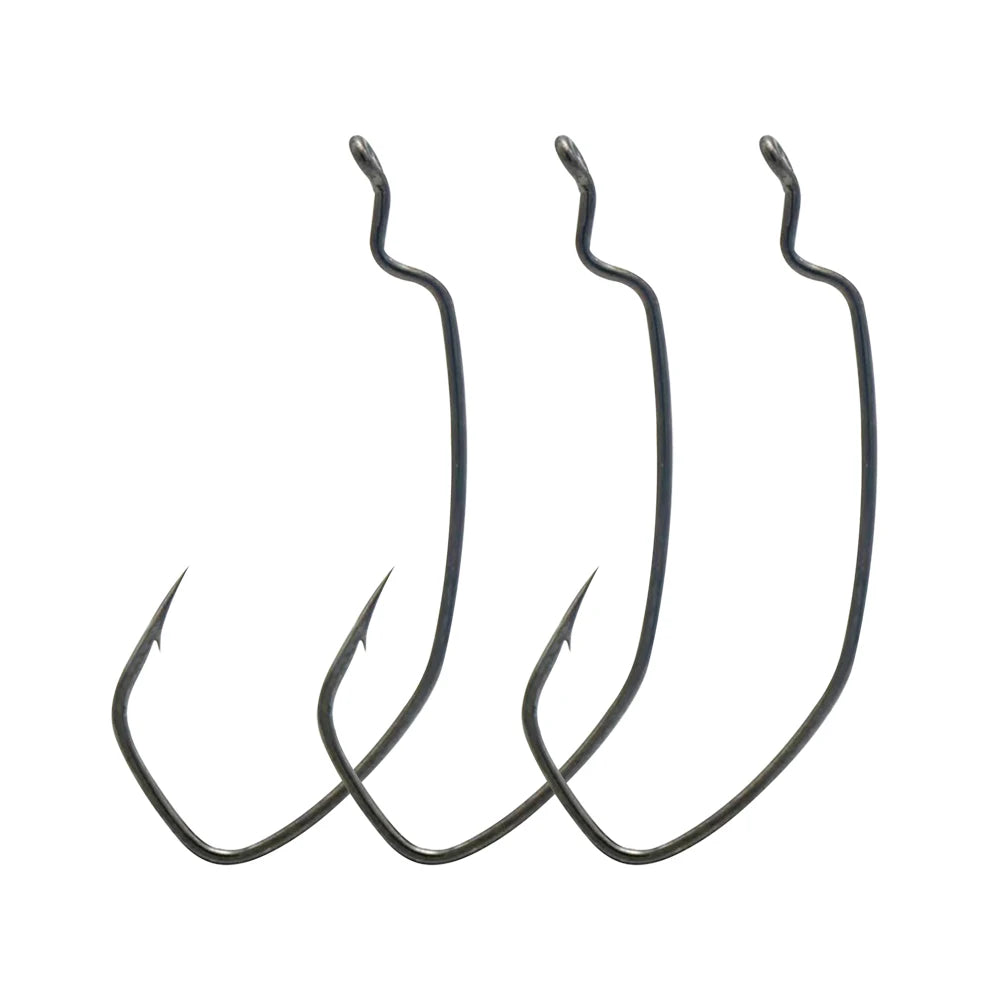 Top Fishing  1/0 2/0 Wide Sharp Soft Worm Hook Jiggging Crank Offset Hooks Worm Soft Lures Bass Fishhook Freshwater Saltwater