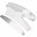 Moon Shape Replacement Nail File 100/180/240 Grey/Black Removable SandPaper With Stainless Steel Handle Metal Sanding Files