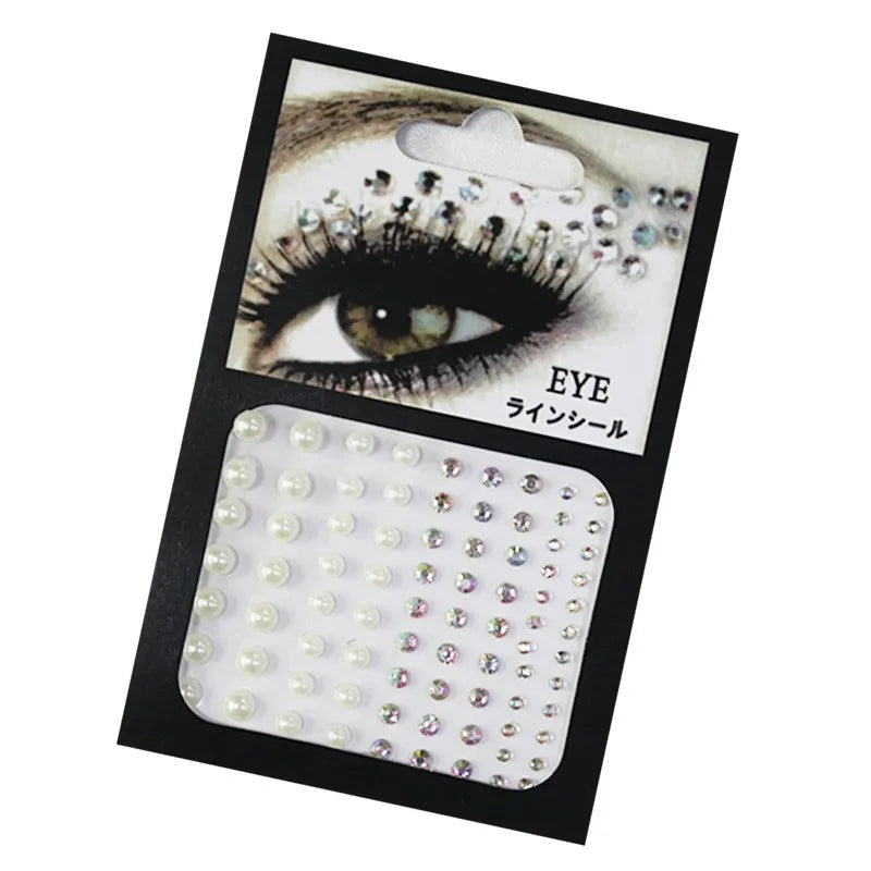 DIY Eyebrow Sticker Face Gem Tattoo Temporary Eye Jewels Makeup Sticker Acrylic Acrylic Eyebrow Sticker