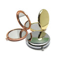Personalized Portable Round Folding Mirrors Rose Gold Silver Pocket Making up Mirror for Gift