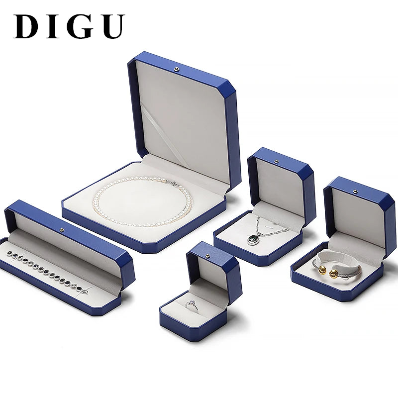 DIGU Engagement Proposal Jewelry Boxes Leather Bracelet Peal Necklace Wholesale Custom Jewelry Gift Packaging Box