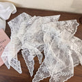 Retro Sweet New Floral Pattern Lace Mesh Triangle Scarf Women Girl Headscarf Bandanas Hair Accessories