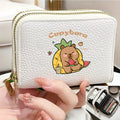 Women's Fashion PU Leather Zipper Wallet Large Capacity Double Zipper Cardholder and Coin Wallet Short