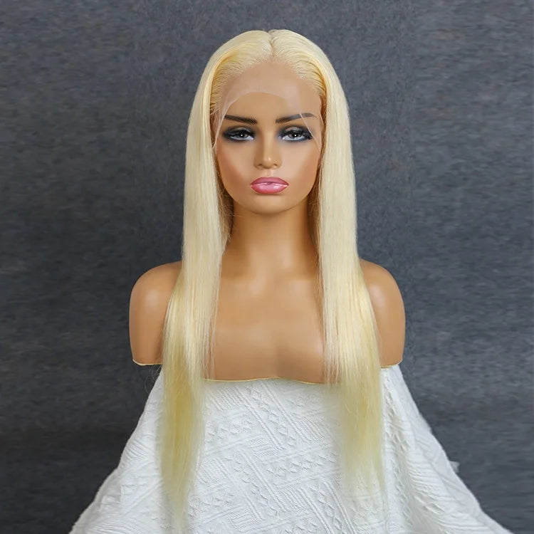 Blonde 613 Full Lace Wig Bone Straight Wigs Human Hair Lace Frontal Glueless HD Transparent 360 Full Lace Virgin Hair Wigs