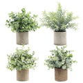 Mini Cylinder Paper Pulp Plant Greenery Milan Grass Eucalyptus Potted Artificial Plants Pot for Home Decor Table Decoration