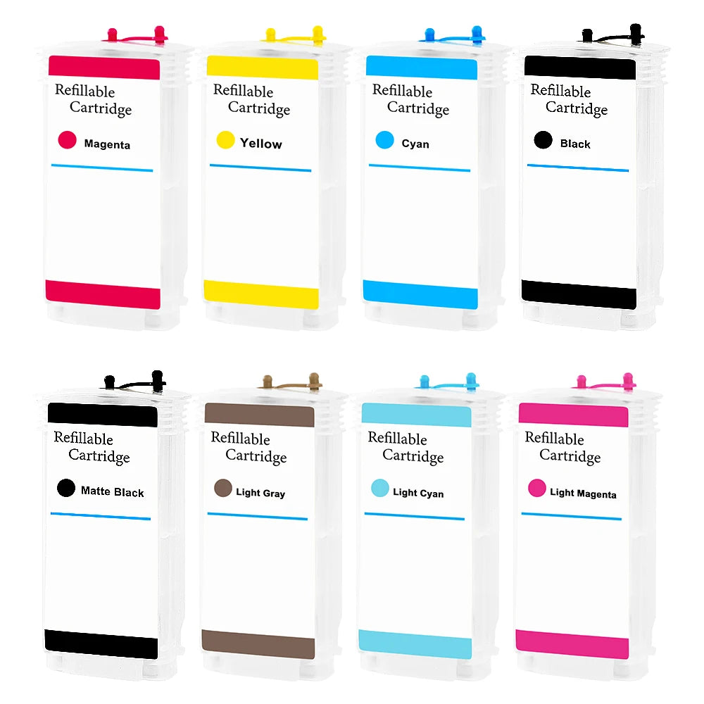 For hp 70 72 82 130ML Refillable Ink Cartridge for HP DesignJet T610 790 795 1100 1120 1200 2300 Z3100 510 Printer
