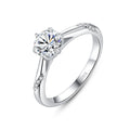 CZCITY Silver Fashion Moissanite Diamond 1Carat Wedding Band S925 Sterling Silver Jewelry Women Party Ring