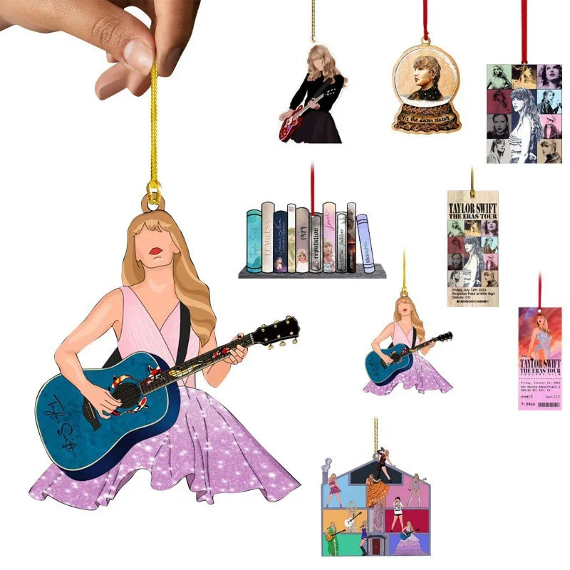 Christmas Tree Decoration Singer Hanging 2025 New Year Gift Home Decoration Gifts for Taylor Swift Lover Acrylic Book Mark Gift