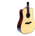 Geake Ganjiang High-End Handmade 41-Inch Dreadnought Acoustic Guitar Solid Spruce Rosewood Ebony Gloss All Bone Nato Wood