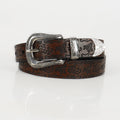Leather Belt With Butterfly Embossed Finish Belt With Old  Metal Buckle