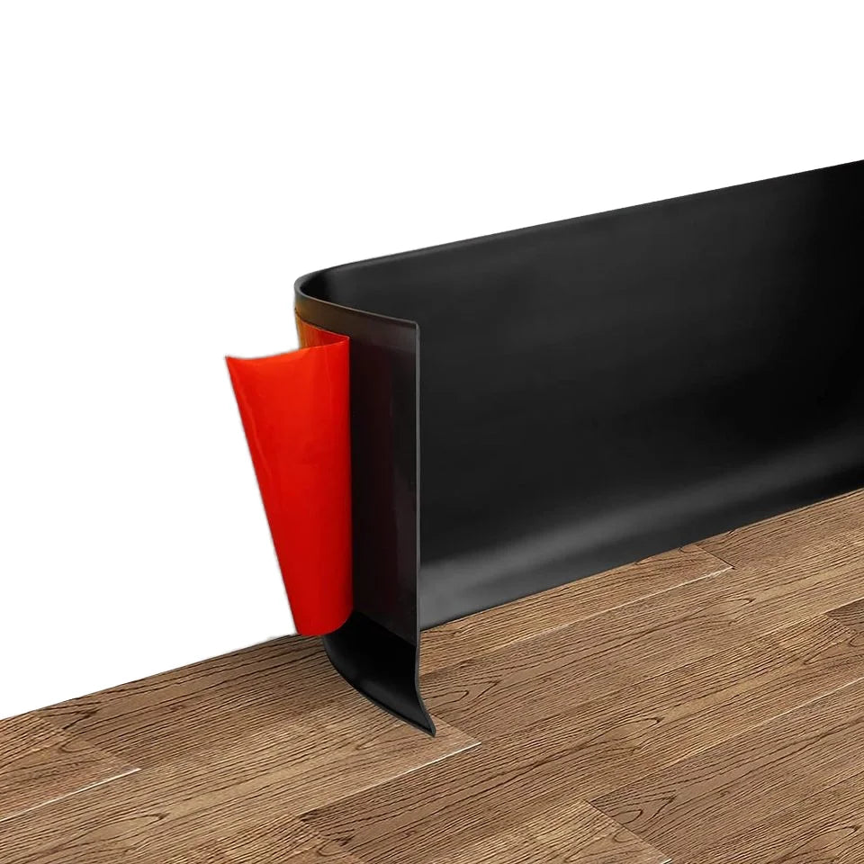 4 Inch X 20 Feet Modern Hotel PVC Wall Base Molding Trim Flexible Self-Adhesive Eco-friendly Durable Peel Stick Flooring