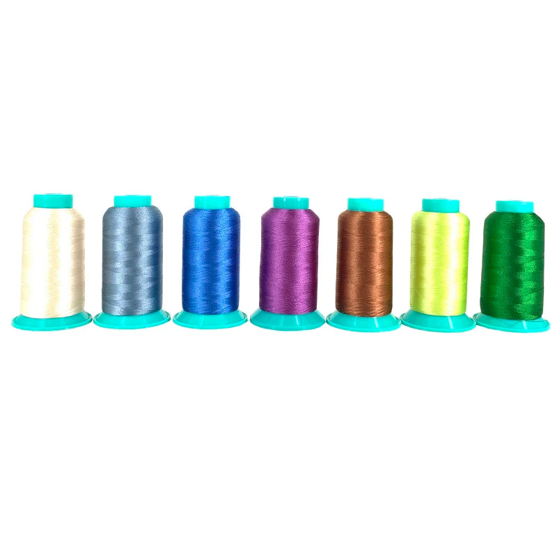 SAKURA Oeko-Tex 75D/2 High Tenacity Eco-Friendly Dyed Mercerized Filament Polyester Embroidery Thread for Hand Knitting Machine