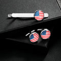 Factory 287 Country Flag Cufflink and Tie Clip Set Custom Design Sleeve Button Cuff Links Mens Cufflinks Tie Clips Set for Men