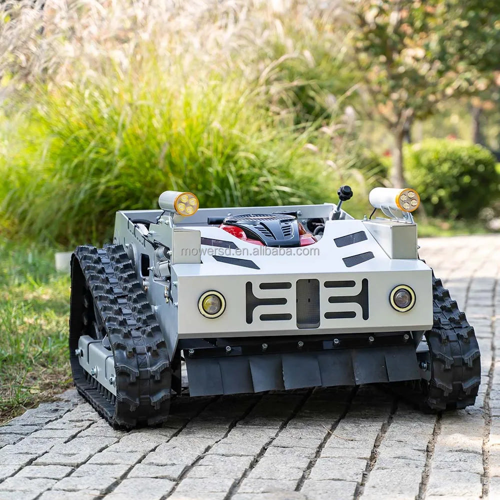 Quality Guarantee 7.5HP 550MM Gasoline Grass Cutter Machine Crawler Remote Control Robotic Lawn Mower