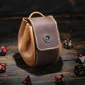 Vintage DnD Dice Bag Genuine Leather Drawstring Dice Storage Pouch Custom Dice Holder Tabletop Gaming Accessories