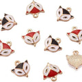 Enamel Dangle Charms Pendant Food Animal Fox Cute Charms Colorful Metal Fruit Pendants Hang Ornament for Craft