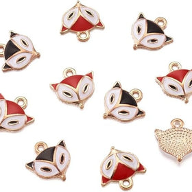 Enamel Dangle Charms Pendant Food Animal Fox Cute Charms Colorful Metal Fruit Pendants Hang Ornament for Craft