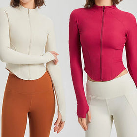 2025 New Quick-dry Zipper Sportswear Fitness Yoga Jacket Workout Running Women Outdoor Fitness Sports Jacket