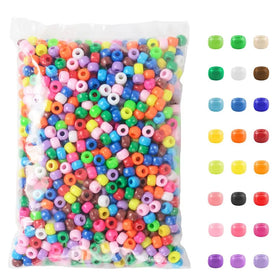 Crystal Factory Direct Sell Acrylic Pony Beads Dirty Braids with Large Holes Bucket Beads