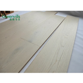 Hot Wood Plank Parquet European White Oak Multiple Layers Engineered Wood Flooring Ivory White Color Factory Price