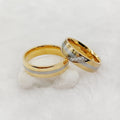 Wedding Rings Sets for Men and Women Bicolor Two Tone 18k Gold Plated Jewelry Cz Diamond Rings Girls Women