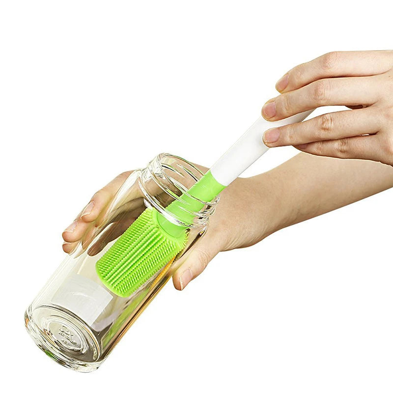 Durable Long Handle Soft Cleaning Brush Non-Toxic Kitchen Cup Washing Tool for Glass Cup & Bottle for Water Bottle Cleaning