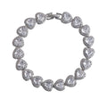 Fashion Heart Shaped Zircon Bracelet for Women Light Luxury love Jewelry Tennis Bracelet