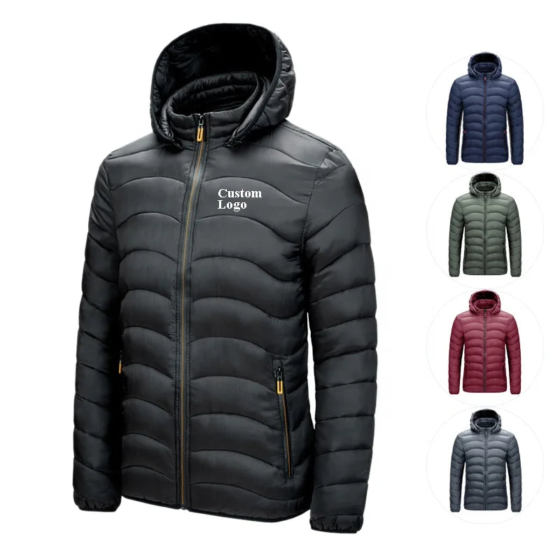 Men's Winter Puffer Jacket Thicken Winter Coat Warm Padded Jacket With Hood Plus Size Jackets for Men