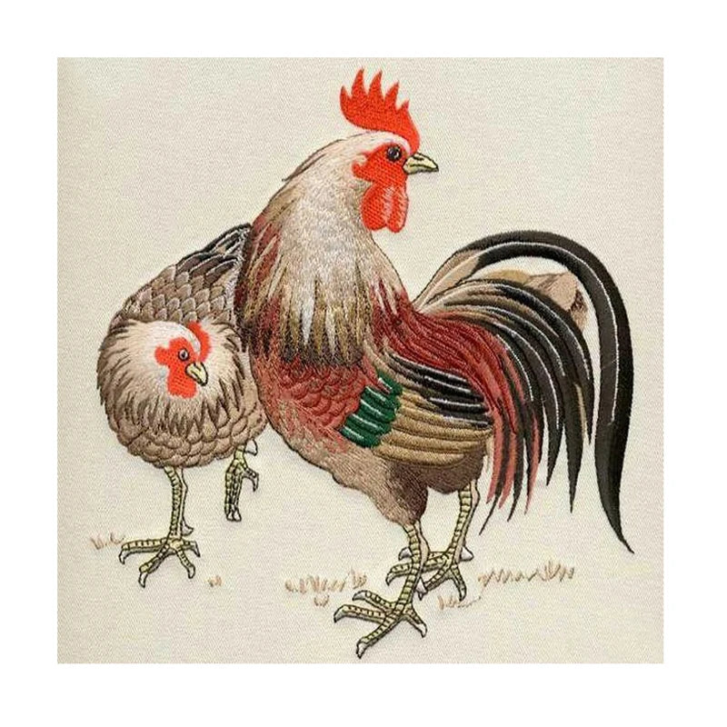 Modern Art Wall the Roosters Eat Rice Diamond Embroidery Handmade Mosaic Cross Stitch Full Drill 5d Diy Diamond Painting