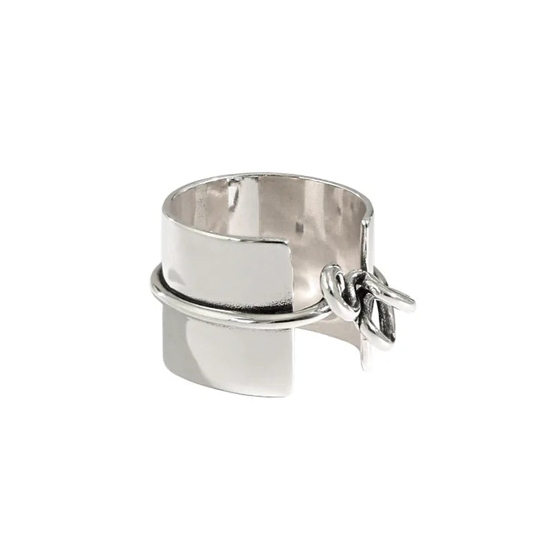 VIANRLA 925 Sterling Silver Statement Chunky Silver Ring for Women Wholesale Silver Plated Jewelry