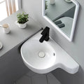 New Design Wall Hung  Basin Ceramic Wash Basin Small Size Bathroom Sink Wall Installation Art Sink