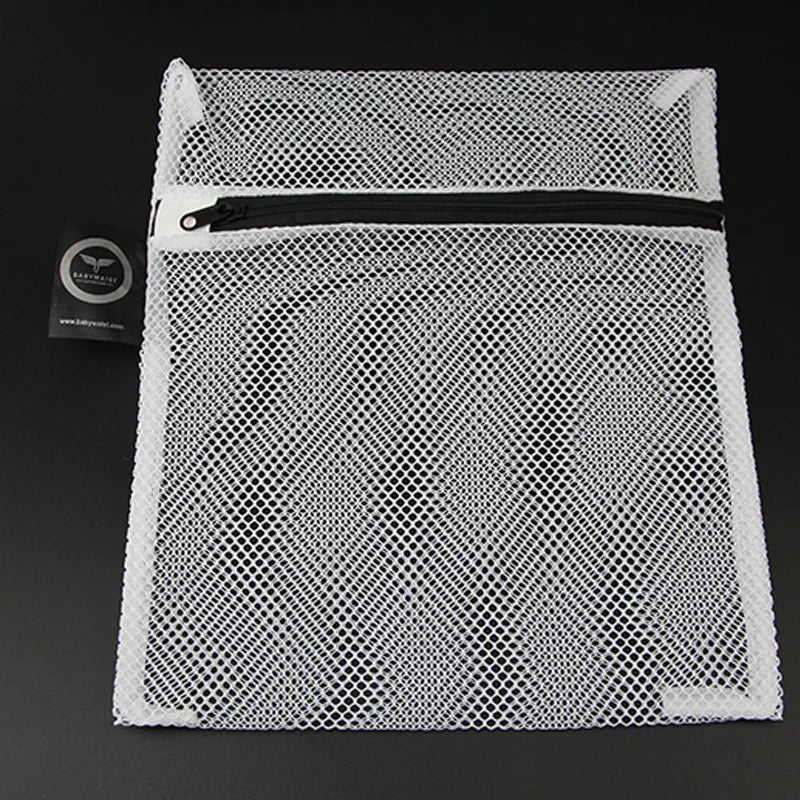 Environment Friendly Foldable Polyester Mesh Reusable Mesh Laundry Bag Wash Bag White Coarse Mesh