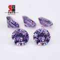 Baifu Jewelry Hot Sale Round Light Amethyst Cubic Zirconia for Ring