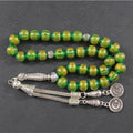 Muslim 8mm 10mm Tasbih 33 Beads Natural Agate Islam Prayer Rosary with Allah Muhammad Arabic Names Engraved on Eid Ramadan Gift