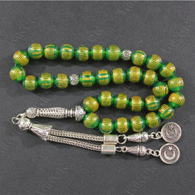 Muslim 8mm 10mm Tasbih 33 Beads Natural Agate Islam Prayer Rosary with Allah Muhammad Arabic Names Engraved on Eid Ramadan Gift