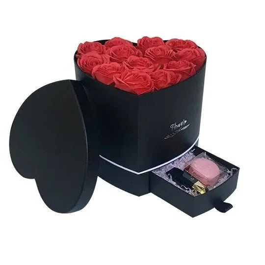 AYOYO OEM Mother Christmas Heart Drawer Flowers Soap Flowers Empty Gift Box Valentine's Day Gift Box