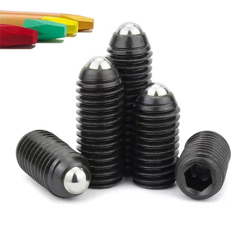 12.9 Grade Steel Ball Screws Inner Hex Locking Used for Positioning Spring Set Screw Various 25mm 30mm 40mm) Cap M2 M6 Plain