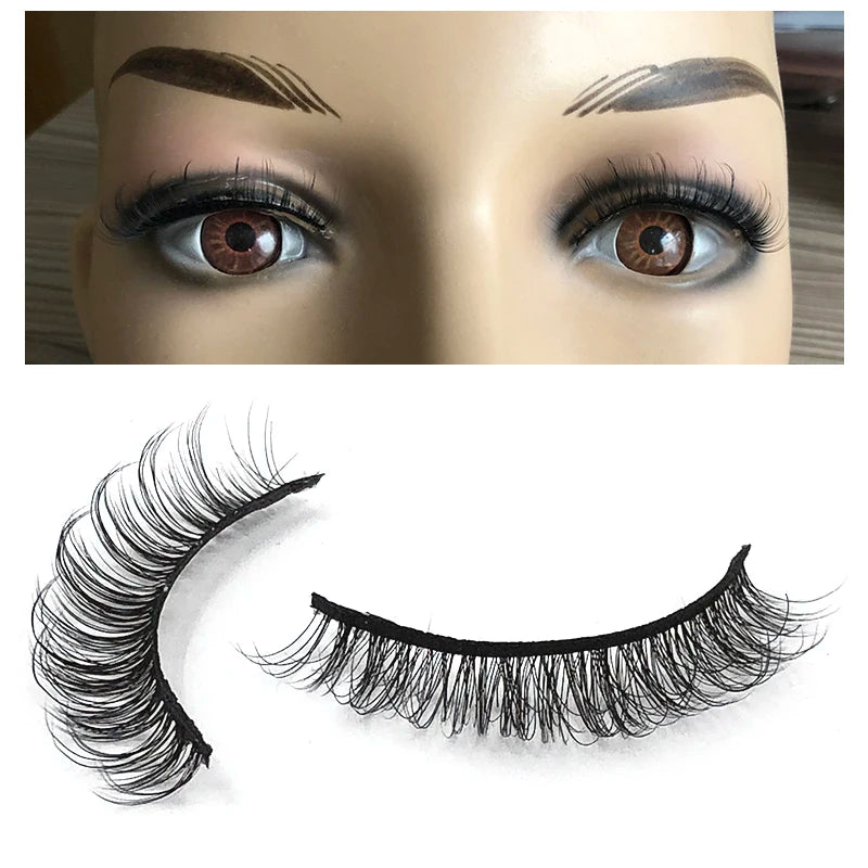 DC01 Beauty Wholesale Eye Lashes New Style Full Strip Eyelashes False Eyelash D Curl Faux Mink Eyelashes