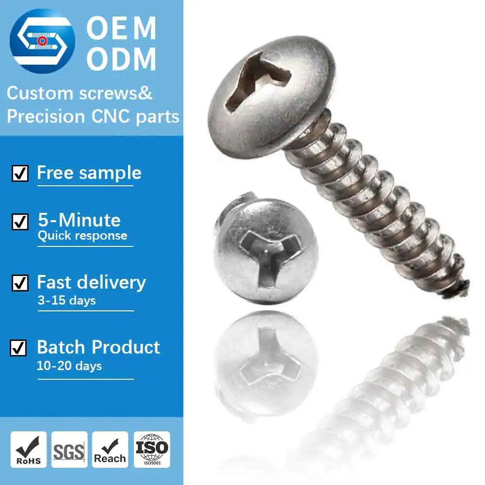 SS304 SS316 Triangle Socket Tamper Proof Self Tapping Screws Anti-theft Pan Head Security Fasteners for Public Facilities