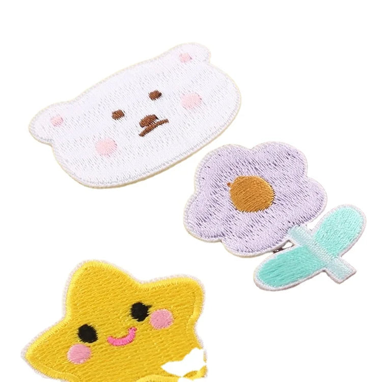Factory Sale Cute Garment Accessories Cloth Stickers Decorative Stick on Embroidery Patches for Clothing