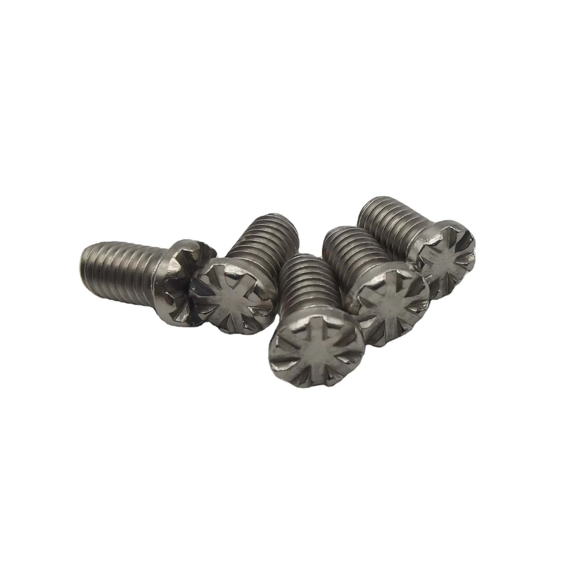 Factory Customized Flat Head With Flower groove Special Head Iron Carbon Steel Black Nickel Plated Bolt Anti-theft Safety Screws