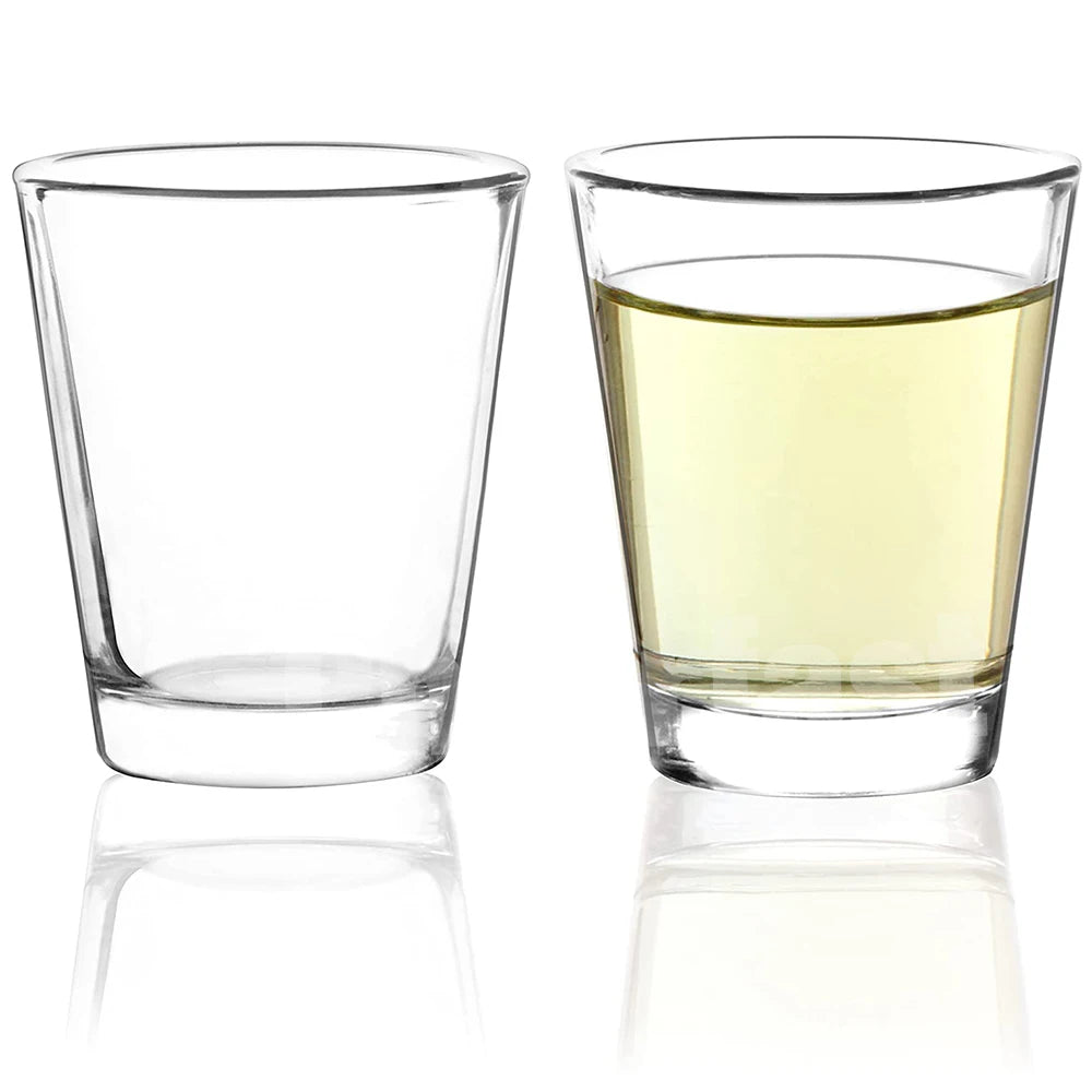 Outstanding Clear Shot Glasses Bulk Small With Heavy Base Whiskey Liquor Round Espresso Party Drinking Shot Glass