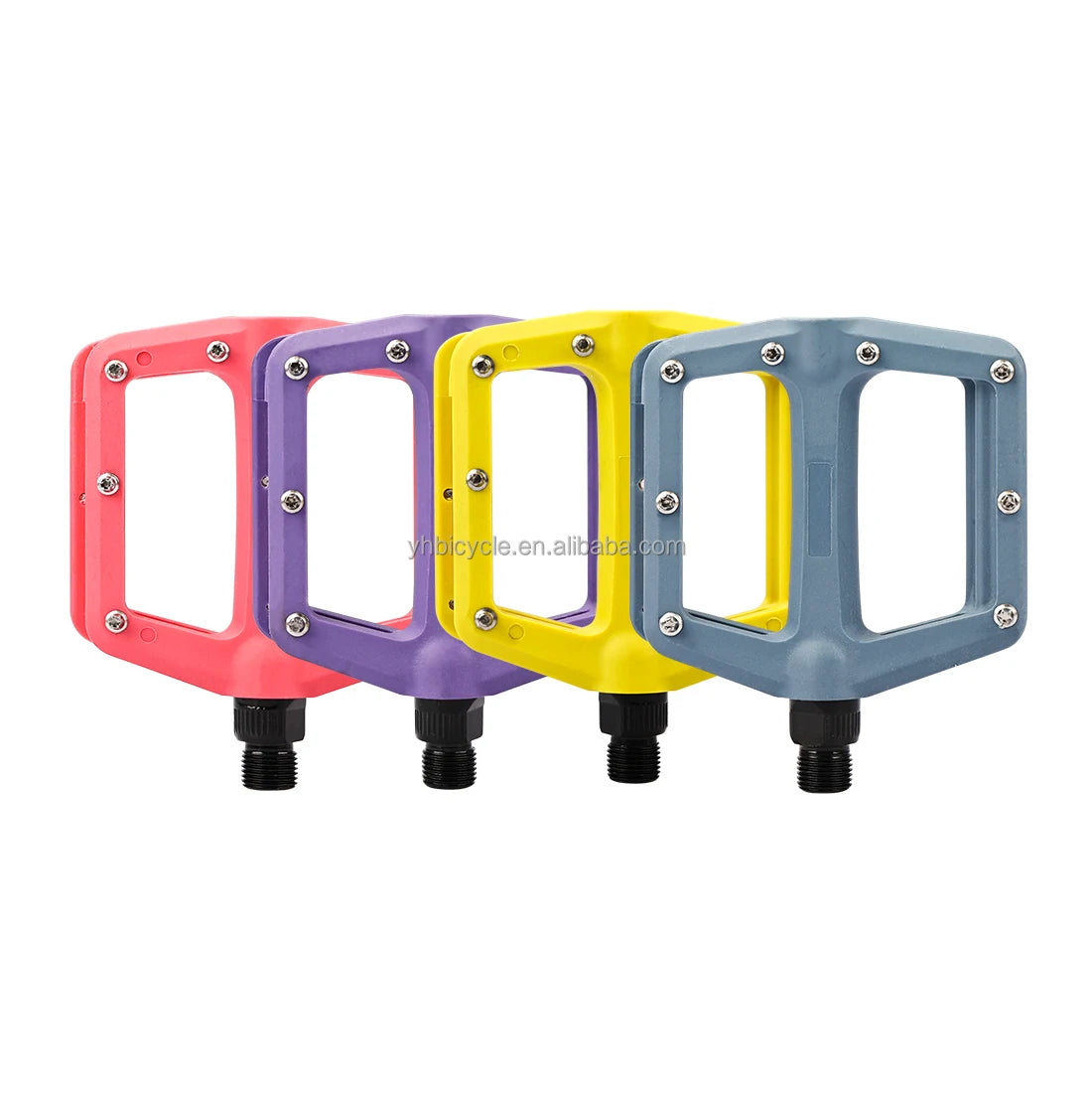 DU188X Nylon Flat Big Platform Bicycle Pedals with Replaceable Steel Pins