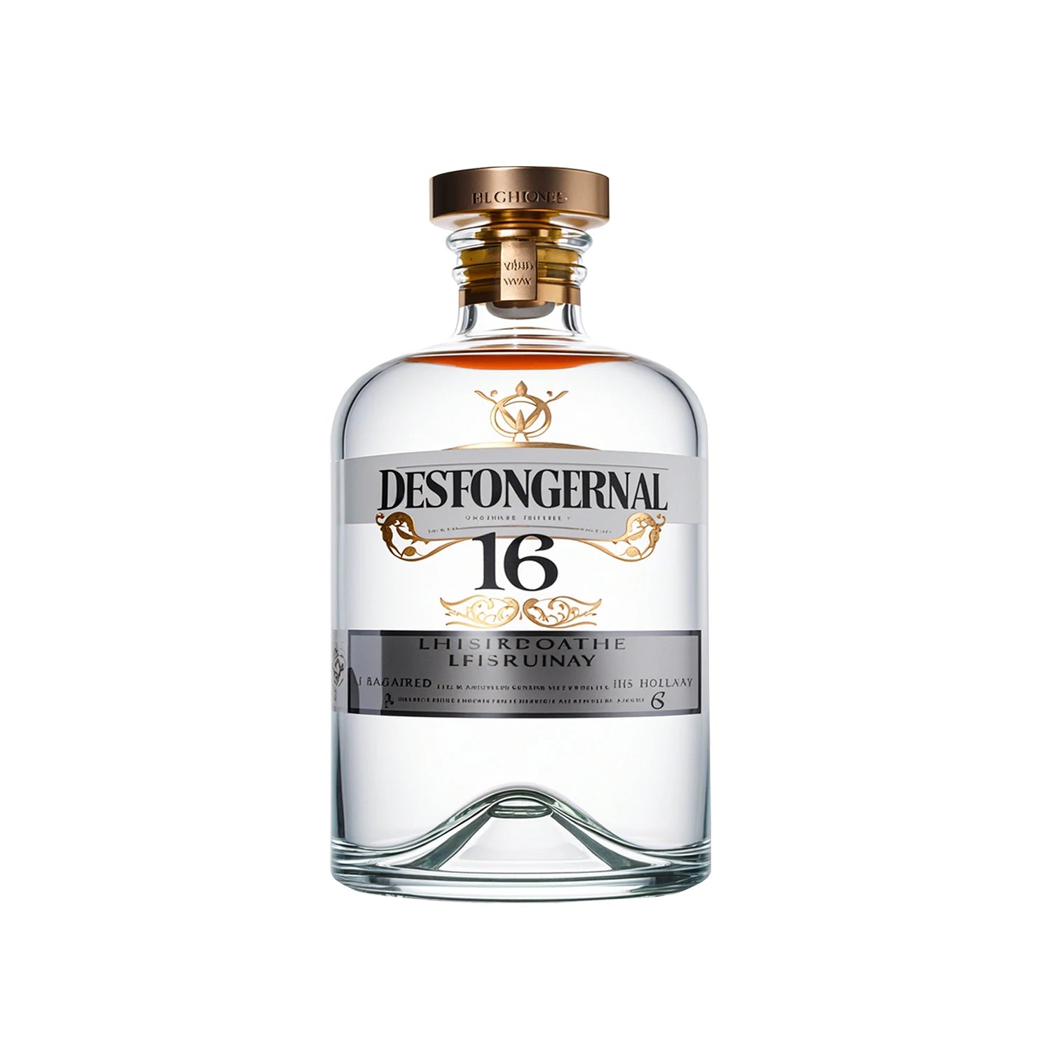Custom Extra Flint 100ml 375ml 500ml 700ml 750ml Gin Vodka Glass Bottle With Cork for Whisky Liquor Spirits