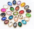 Handmade Sewing Diamond Double Layer Glass Drill Rhinestones Luxury Alloy Claw Geometric Rectangle for DIY Wedding Dress Veil