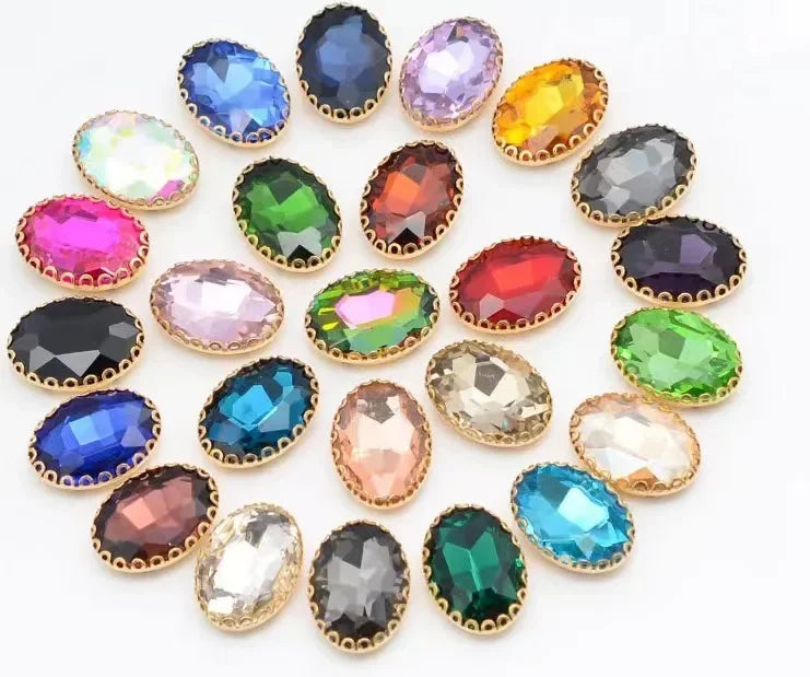 Handmade Sewing Diamond Double Layer Glass Drill Rhinestones Luxury Alloy Claw Geometric Rectangle for DIY Wedding Dress Veil
